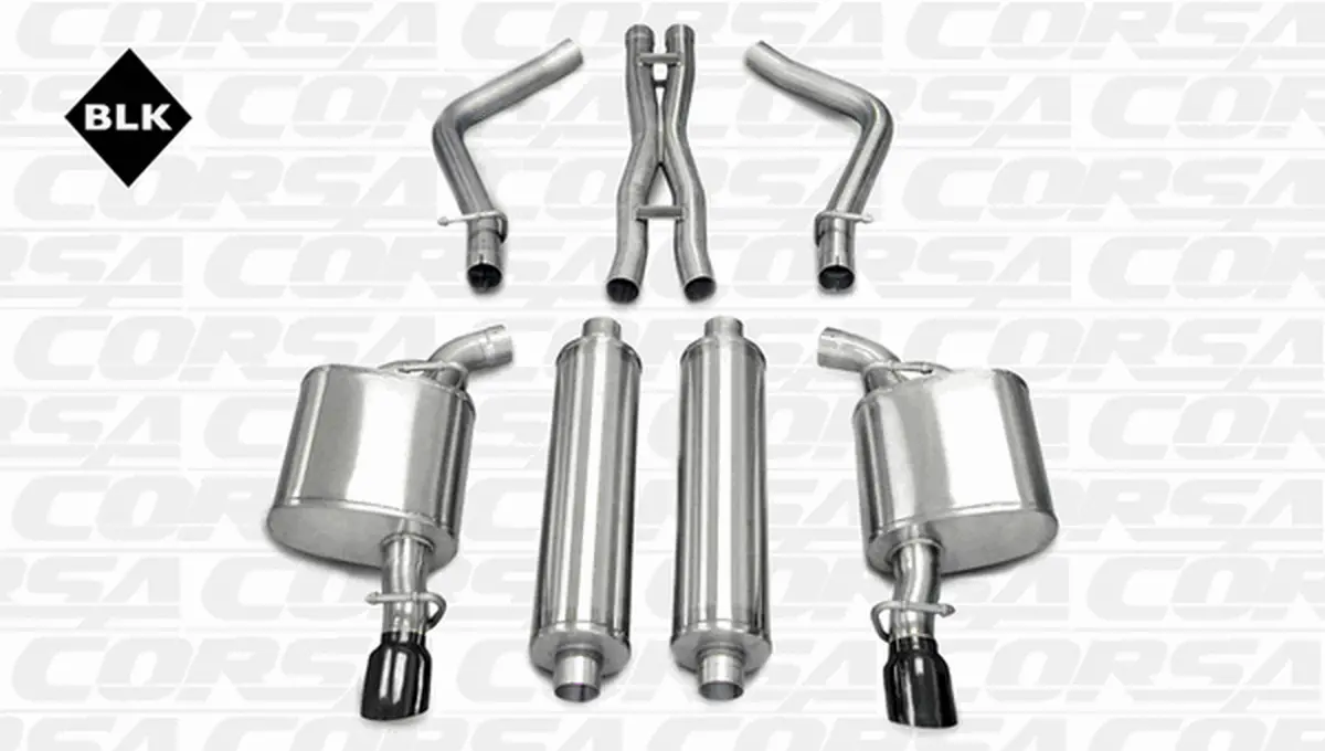 Corsa Xtreme Catback Exhaust Black (05-10 Charger R/T) 14439Blk 1