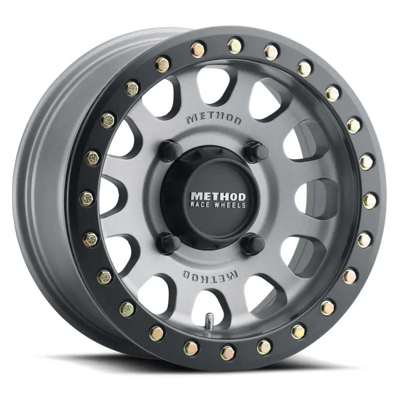 Method Mr401 Utv Beadlock 15X7 / 5+2/38Mm Offset / 5X4.5 / 72 Cb Titanium - Matte Black Ring Wheel 1