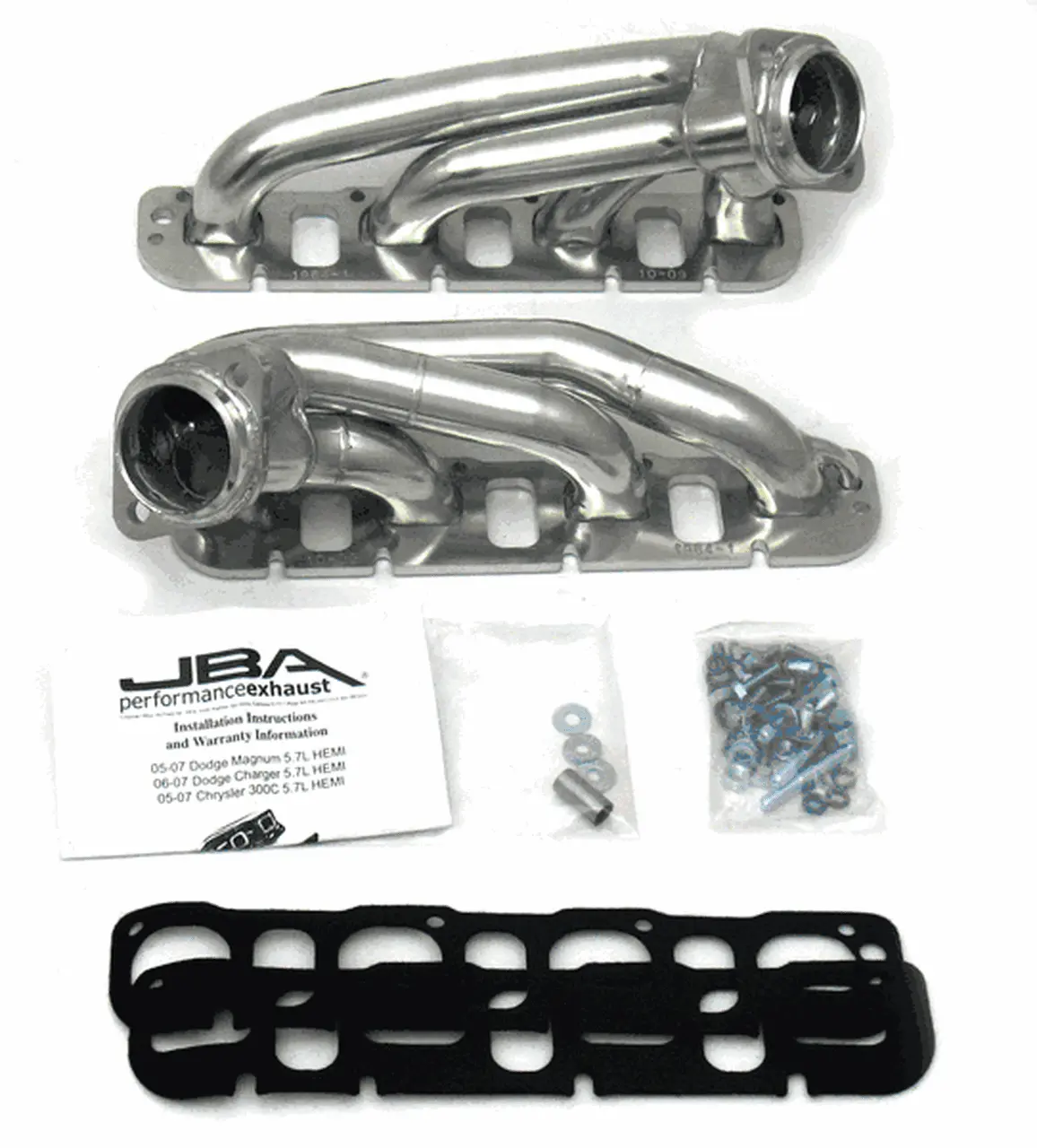 Jba Performance 1-3/4" Shorty Headers Silver Ceramic (09-19 Challenger/Charger/300C 5.7L) 1964S-1Js 1