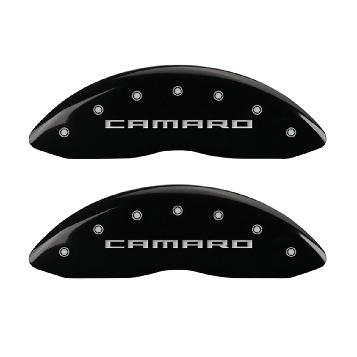 Mgp Caliper Covers Gen 5 Camaro Logo Black Finish Silver Characters (10-15 Camaro) 14033Sca5bk 1