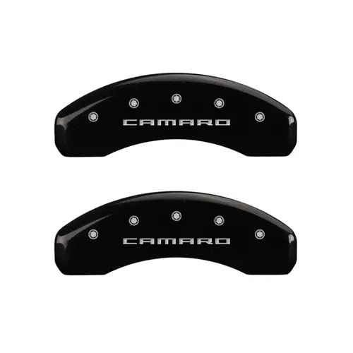 Mgp Caliper Covers Gen 5 Camaro Logo Black Finish Silver Characters (10-15 Camaro) 14033Sca5bk 2