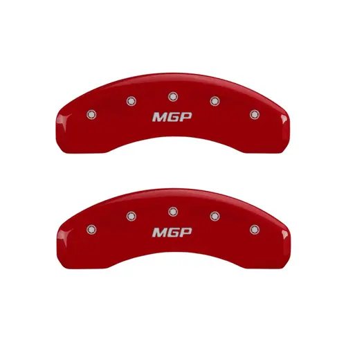 Mgp Caliper Covers Mgp Logo Red Finish Silver Characters (10-15 Camaro) 14033Smgprd 2