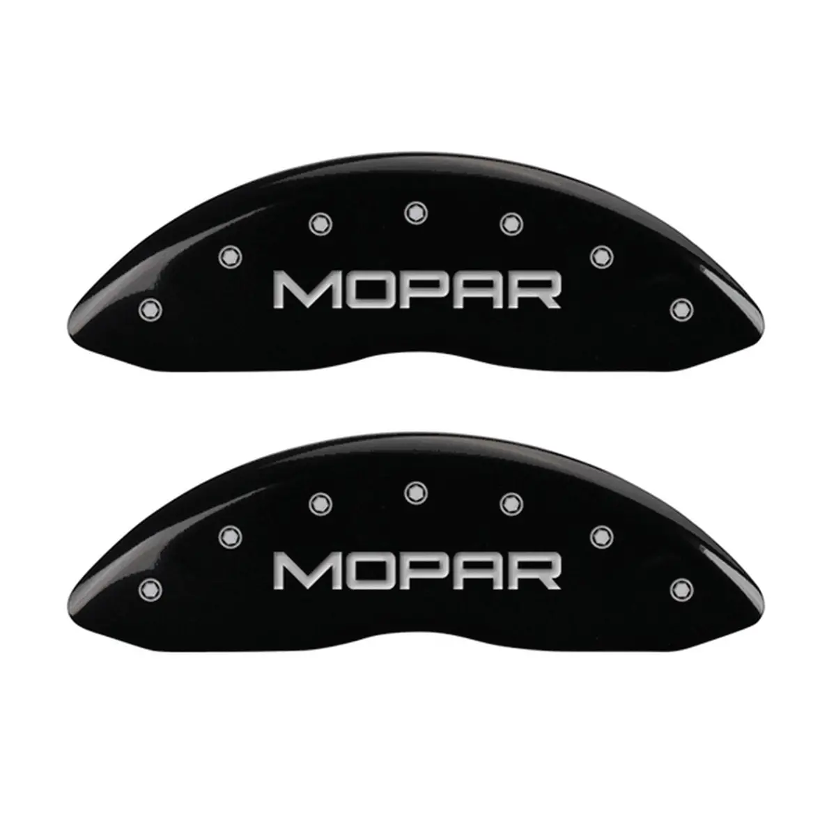 Mgp Caliper Covers Mopar Logo Black Finish Silver Character (05-10 Charger/09-10 Challenger) 12005Smopbk 1