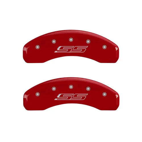 Mgp Caliper Covers Ss Gen 5 Logo Red Finish Silver Characters (10-14 Camaro Ss) 14036Sss5rd 2
