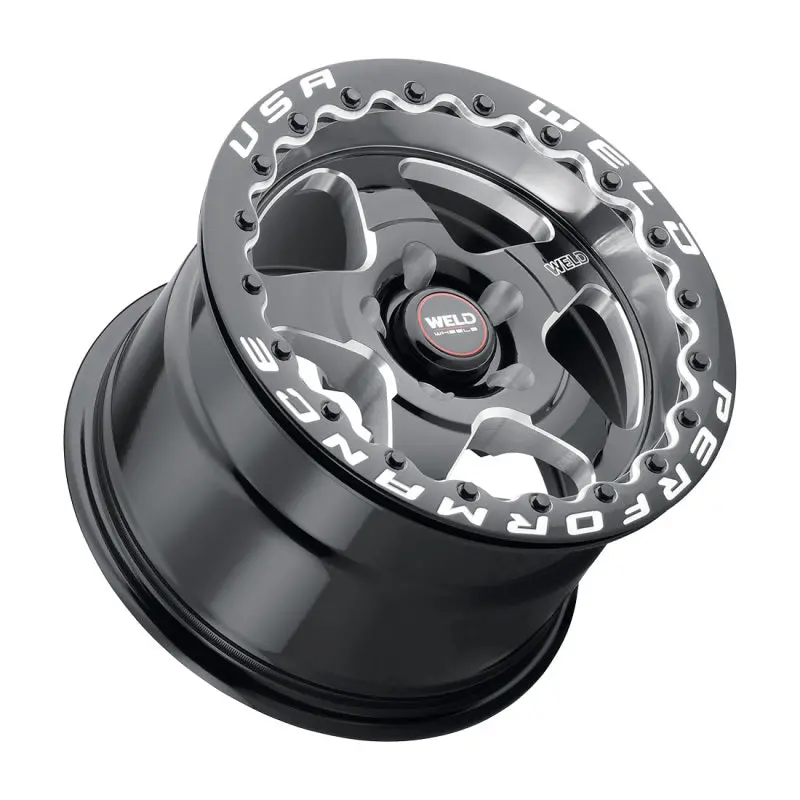 Weld S904 15X10 Ventura Beadlock 5X114.3 Et51 Bs7.50 Gloss Blk Mil Dia 78.1 1