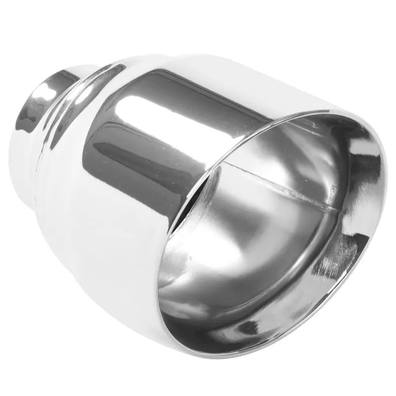 Magnaflow Tip Stainless Double Wall Round Single Outlet Polished 4.5In Dia 2.5In Inlet 5.75In Length 1