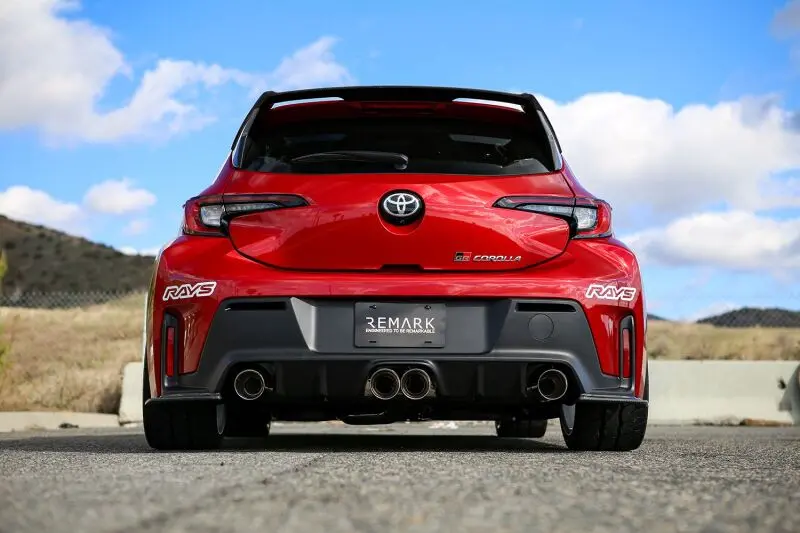 Remark 24+ Toyota Gr Corolla Dual Center Exit W/ Resonator Burnt Stainless Steel Catback Exhaust, 2