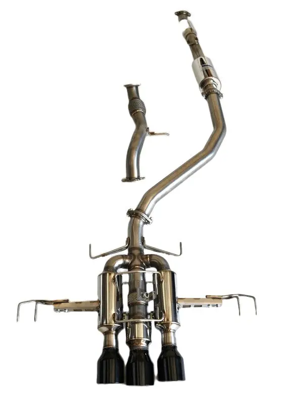 Invidia 22+ Honda Civic Type-R Fl5 R400 Single Layer Black Tip Cat-Back (Non Polish Pipe) 1