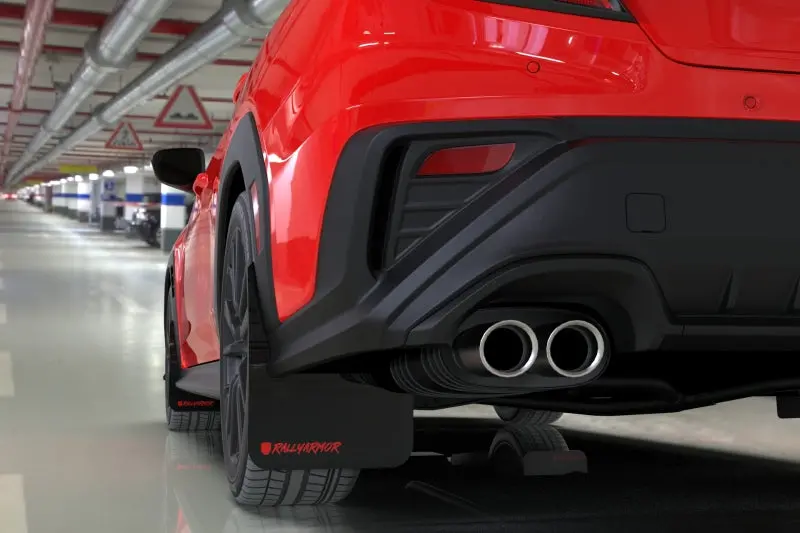 Rally Armor 2022+ Subaru Wrx Black Ur Mud Flap Altered Font Met. Blk Logo 1