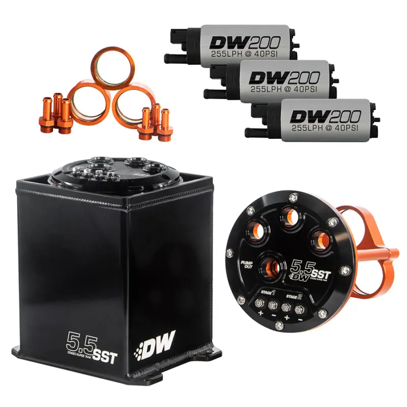 Deatschwerks 5.5L Modular Surge Tank Includes 3 Dw200 Fuel Pumps 1