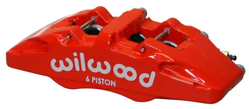 Wilwood Caliper-Forged Dynapro 6 5.25In Mount-Red-R/H 1.62/1.12/1.12In Pistons 0.81In Disc 1