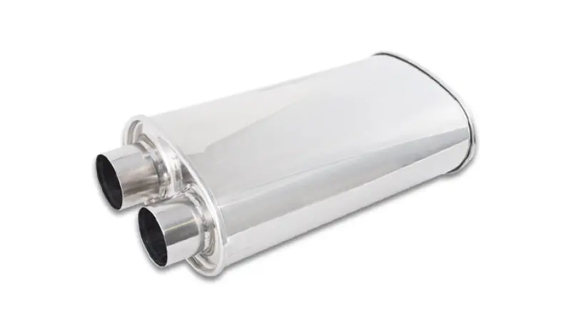 Vibrant Streetpower Oval Muffler 2.50In Inlet/Outlet (Same Side) 1