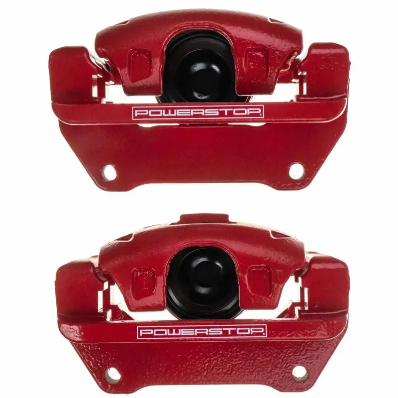 Power Stop 07-18 Jeep Wrangler Jk Front Red Caliper Pair W/Bracket 1